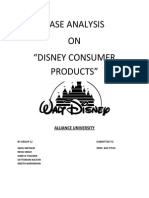 Case Analysis ON "Disney Consumer Products": Alliance University