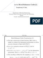 Introduction To Reed-Solomon Codes (1) : Yunghsiang S. Han