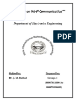 ""Seminar On Wi-Fi Communication"": Department of Electronics Engineering