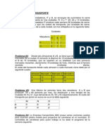 PROBLEMAS de Transporte, Asignacion e Inventarios