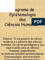 1 Epistemologia Das Ciências Humanas