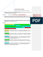 Opinion Paragraph Instructions