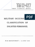 TM 12-427 Military Occupational Classification of Enlisted Personnel (12 July 1944)