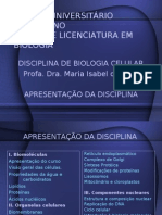 Aula 1 Visão Geral Da Célula