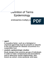 21 Definition of Terms Epidemiology