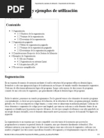 Segmentación y Ejemplos de Utilización - Departamento de Informatica