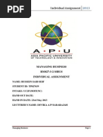 Managing Business Individual Assignment APU