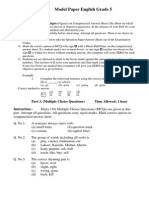 English G - 5 Model Paper Part A