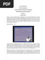 Power Electronics Prof. K. Gopakumar Centre For Electronics Design and Technology Indian Institute of Science, Bangalore Lecture - 1 Electric Drive