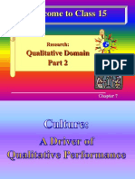 Welcome To Class 15: Qualitative Domain