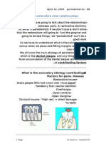 Perio-Restorative Inter-Relationships: 8# Periodontal Lec. April 16, 2009