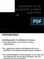 Selection of Appropriate Project Approach-Spm