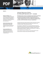 Human Resource Management: Human Resources Online For Microsoft Dynamics GP - Canada