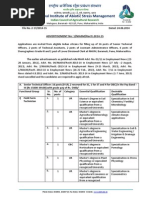 National Institute of Abiotic Stress Management: ADVERTISEMENT No: 1/NIASM/Rectt-2014-15