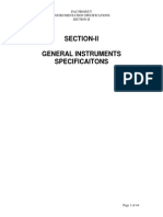 General Instruments Specifications