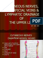 Cutaneous Nerves, Superficial Veins & Lymphatic Drainage OF The Upper Limb