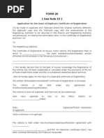 FORM 26 Issue of Duplicate Registration Certificate