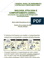 Aula 1 - Psicobiologia, Etologia e Comportamento Animal