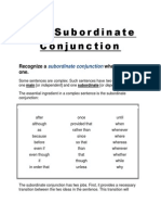 The Subordinate Conjunction