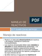 Manejo de Reactivos