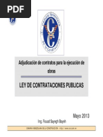 Ley de Contrataciones Publicas: Adjudicación de Contratos para La Ejecución de Obras