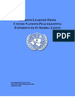 UN - 2003 - Lessons Learned From Sierra Leone