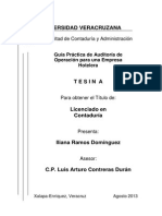 Tesis Sobre Auditoria en Una Empresa Hotelera