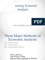 CH Rate of Return Analysis