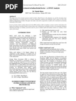 Foreign Direct Investment in Indian Retail Sector - A SWOT Analysis