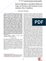 Effect of Soft Material Hardness and Hard Material Surface Morphology On Friction and Transfer Layer Formation Dry Condition