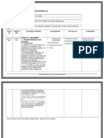 Programme Plan and Session Plan Class 9 Math