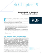 Web Chapter 19: Statistical Aids To Hypothesis Testing and Gross Errors