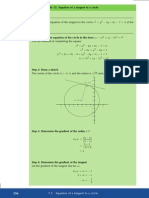 296 7.3. Equation of A Tangent To A Circle