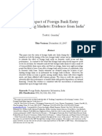 The Impact of Foreign Bank Entry in Emerging Markets: Evidence From India