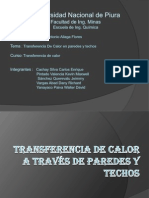 Transferencia de Calor en Paredes y Techos