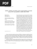 GSTP1, GSTM1 and GSTT1 Genetic Polymorphisms and Total Serum GST Concentration in Stable Male COPD