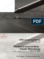 Playback of Grooved Media