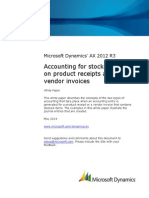 Accounting For Stocked Items On Product Receipts and Vendor Invoices
