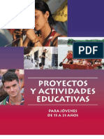 Proyectos y Actividades Educativas para Jóvenes de 15 A 21 Años