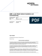 GSM - E-Cell: Radio Cabinet Installation and Commissioning