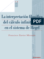 La Interpretación Filosófica Del Cálculo Infinitesimal en El Sistema de Hegel PDF