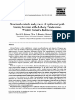 Epithermal Deposit in Lebong Tandai