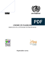 Crime in Nairobi: Results of A City Wide Victim Survey Safer Cities Series 2