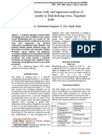 Linear Correlation Study and Regression Analysis of Drinking Water Quality in Mokokchung Town, Nagaland, India