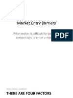 Market Entry Barriers