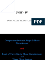 Unit-IV - Voli. 2 Polyphase Transformers