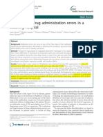 Evaluation of Drug Administration Errors in A Teaching Hospital