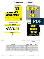 Shirts Order Form 2014 Prom