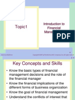 Topic1: Introduction To Financial Management