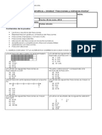 Evaluacion de Fracciones y Numeros Mixtos Sexto Año